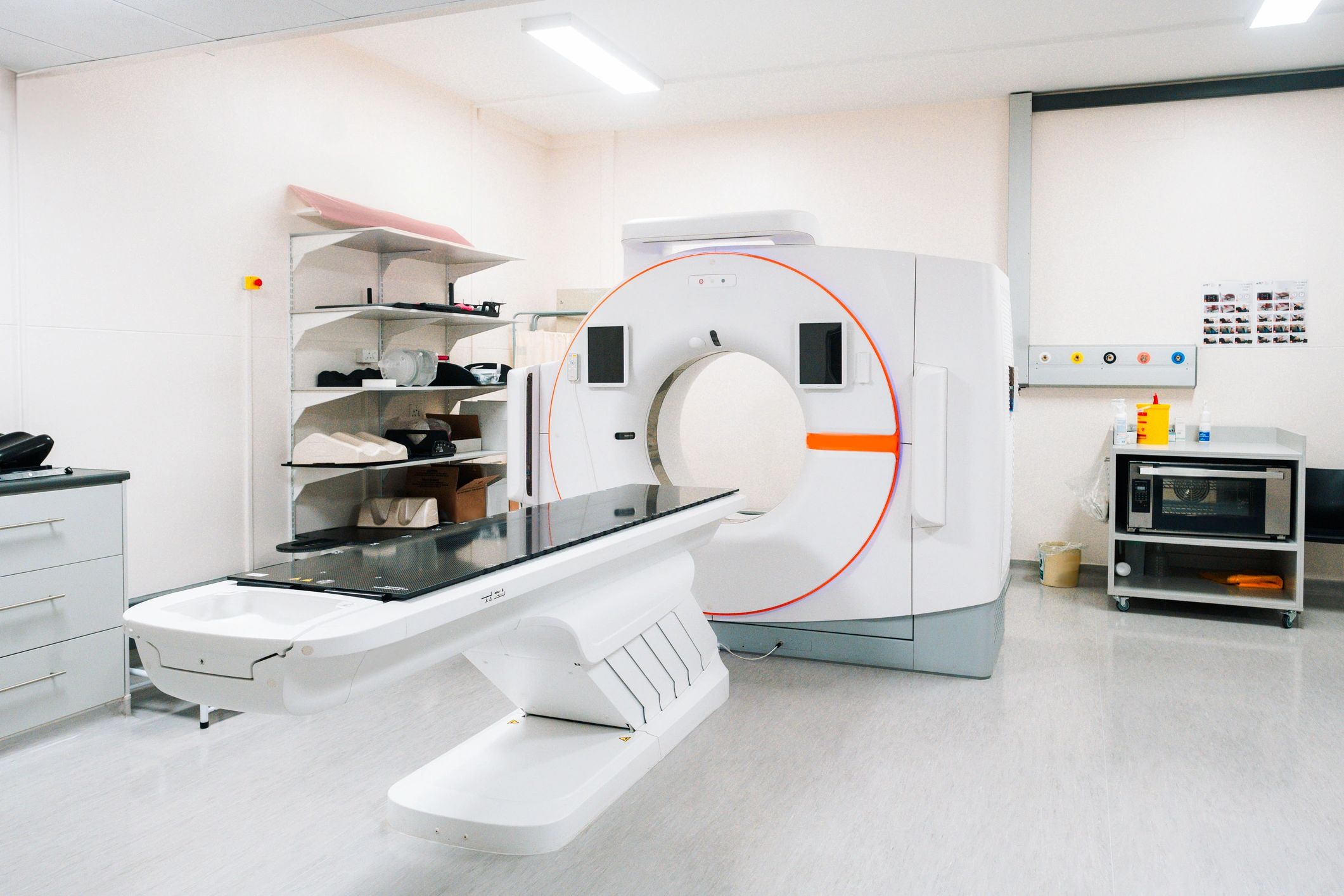 CT imaging room with modern diagnostic equipment